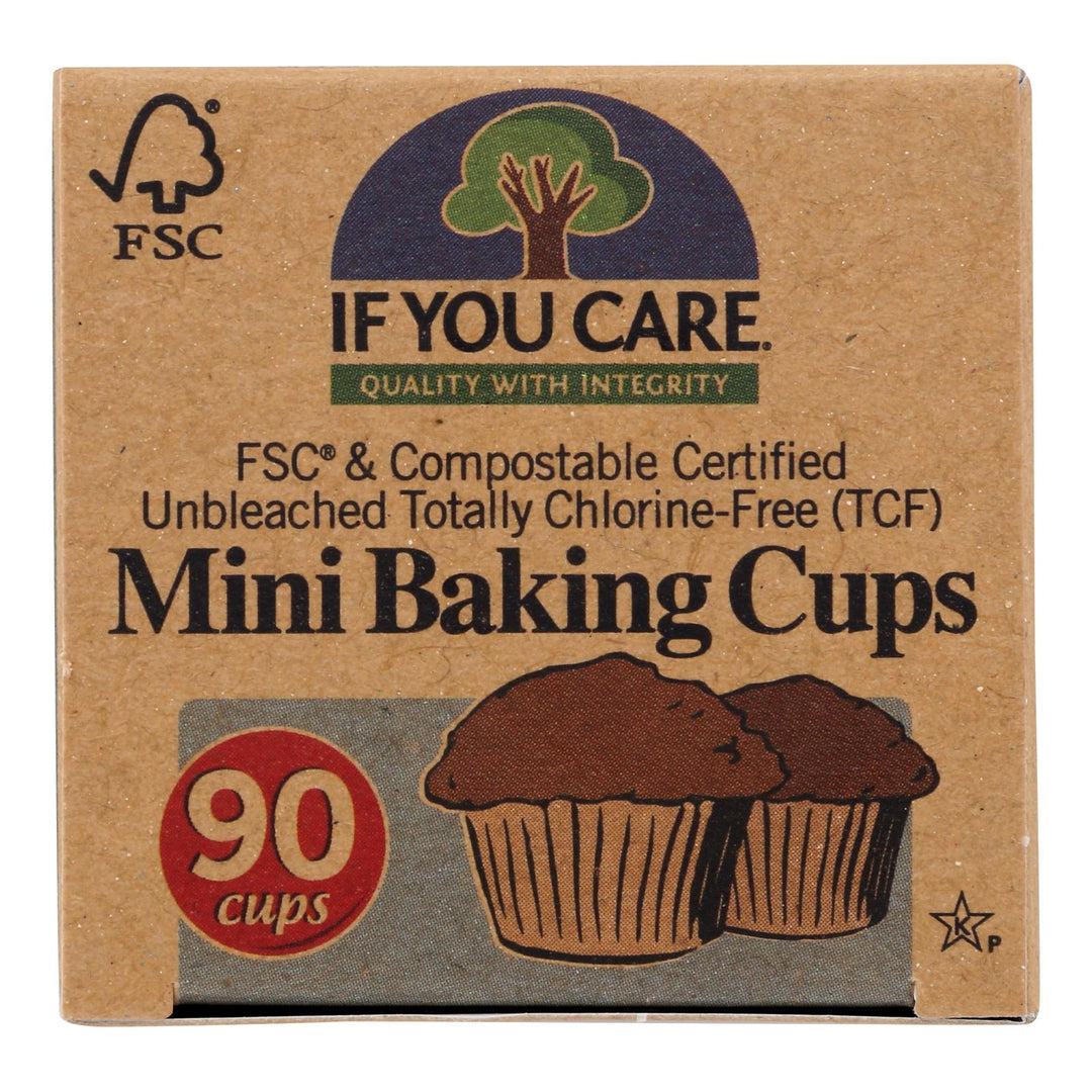 If You Care Baking Cups - Mini Cup - Case Of 24 - 90 Count - Maras Green